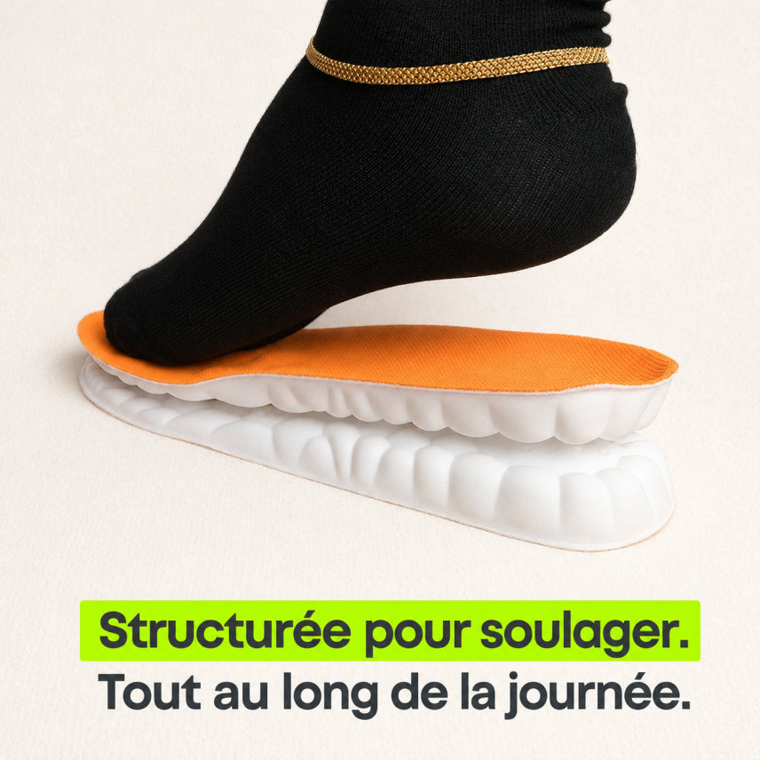 Semelles de soulagement pour douleurs au talon & fasciite plantaire