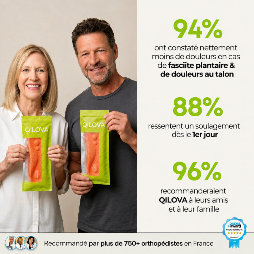 Semelles de soulagement pour douleurs au talon & fasciite plantaire